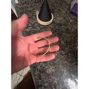 SKU 2 Minimalist Gold Tone Open Cuff Bracelet Simple Everyday Dainty Bangle